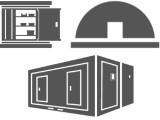 Container & room systems sanitary & tents