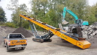 STAUSS BARFORD Haldenförderband 19 und 23m lang, 9m Abwurfhöhe, CAT Dieselmotor 50PS - fabriksneu rent