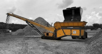 STAUSS BARFORD Haldenförderband BF7048 8m3 Trichter mit Zuführband rent