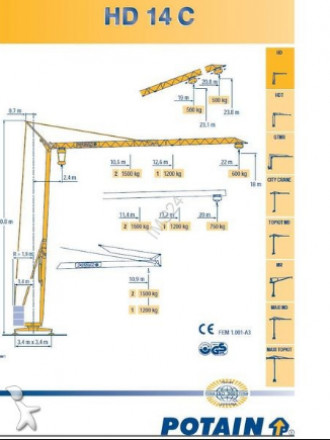 Baukran Potain HD 14 C mieten