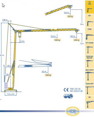 Baukran Potain HD 10 A mieten