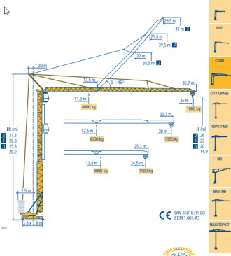 Baukran Potain GTMR 331 B mieten