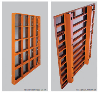 Wandschalung Paschal Raster / GE rent