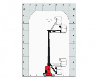 Manitou 100VJR elektrische vertikal Hubarbeitsbühne mieten