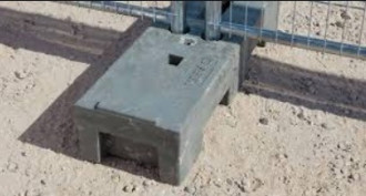 Bauzaun Beton- oder Recyclingfuß  rent