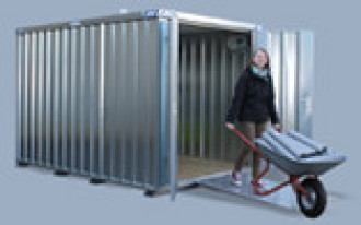  Materialcontainer aus Stahlblech 4,00 x 2,20 x 2,20 m  mieten