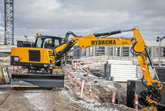 Mobilbagger Hydrema MX 14 Verstellausleger & Schild & Pratzen mieten
