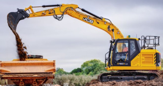 Kettenbagger JCB 150X Verstellausleger & Schild rent