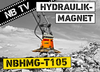 Baggermagnet | Hydraulikmagnet mit Zähnen für Bagger 19 - 23 to mieten