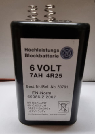 Blockbatterie 6V 7Ah Karton 24-Stück mieten