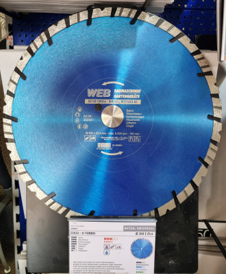 DiamantBlatt 350 x 15 - 25,4 Blau V Turbo- Beton mieten