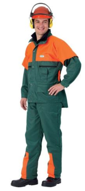 Schnittschutzjacke Gr.58/60 xl Grün-orange mieten
