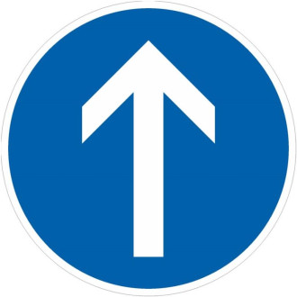 Verkehrszeichen 209-30 | Vorgeschriebene Fahrtrichtung geradeaus mieten