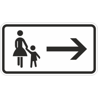 VZ 1000-22 | Gehweg gegenüber benutzen | RA1 mieten