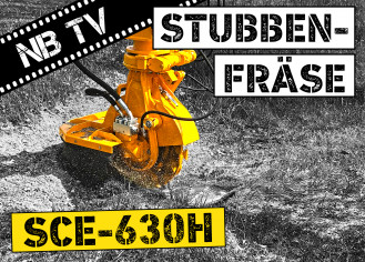 Stubbenfräse für Bagger | Baumstumpffräse für Bagger 10 - 20 to mieten