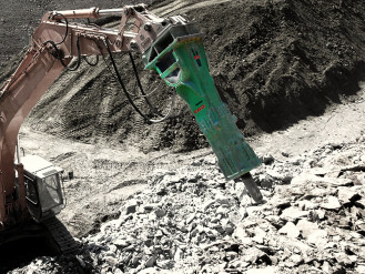 Hydraulikhammer für Bagger 45 - 90 t | Abbruchhammer Bagger mieten