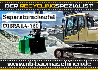 Schaufelseparator für Bagger und Radlader mieten