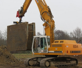 Verbaugreifer Verbauboxen Anbaugerät Bagger mieten