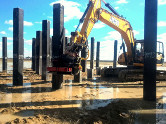 Schneidgreifer für Betonpfosten | Betonpfahlschneider 7 - 30 to mieten