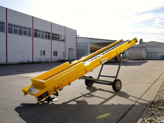 Mobiles Förderband inkl. Räder - Förderbandanlage - Transportband 4 - 10 Meter mieten